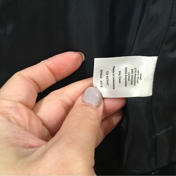 talbots single breasted blazer plaid tartan green navy new size 8P - Picture 6 of 9